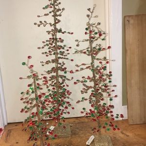 NWT Bejeweled gold Christmas trees